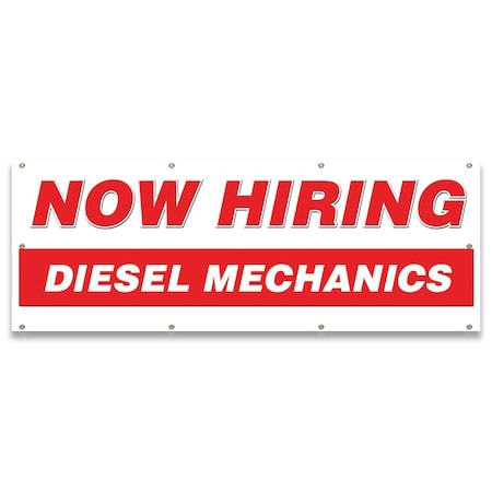 Signmission Now Hiring Diesel Mechanics Banner Apply Inside Accepting Application Single Sided B-96-30233